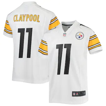 youth nike chase claypool white pittsburgh steelers game je